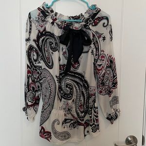 White House Black Market Long-Sleeve Blouse